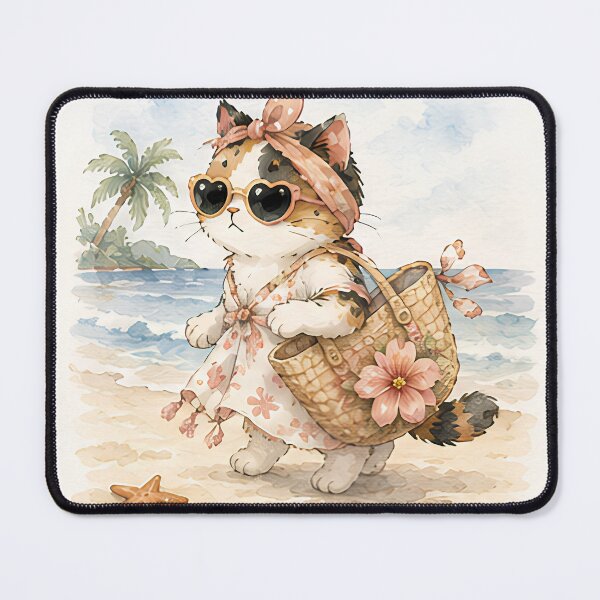 Item preview, Calico Cat Summer Watercolor designed and sold by Lunexa-Lab.