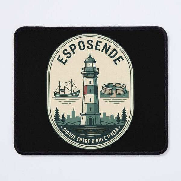 Item preview, Esposende Portugal Coastal Lighthouse Vintage Travel Emblem designed and sold by k3rstman1.