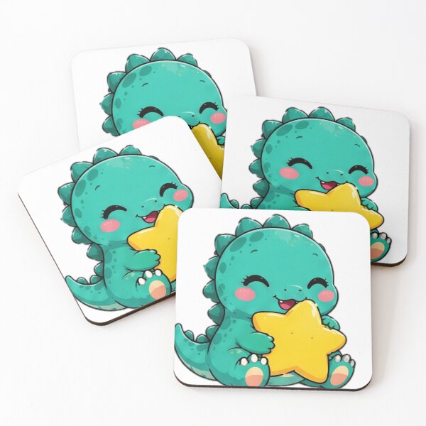 Item preview, Cute Dinosaur Hugging Star Sticker designed and sold by DailyDoodlesBySumbul.
