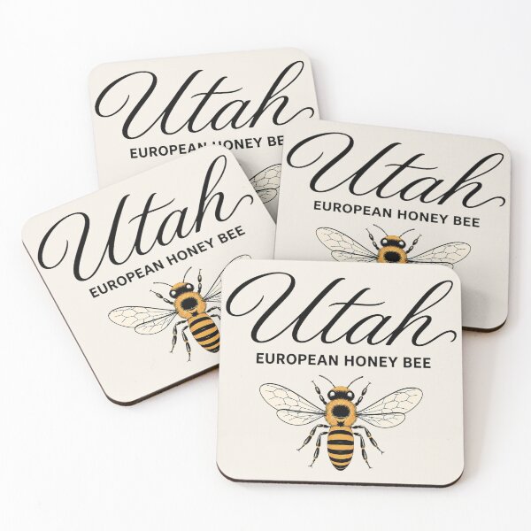 Item preview, Utah European Honey Bee – State Insect Art Print designed and sold by The-Drip-Studio.
