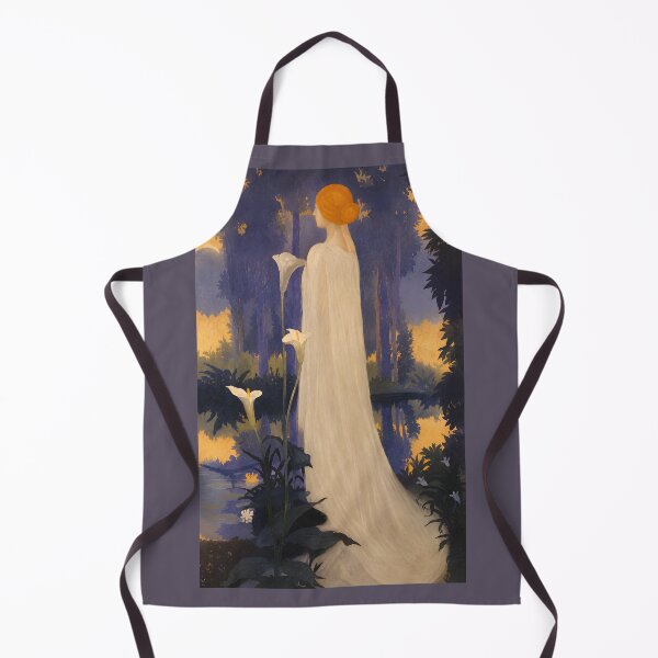 Item preview, Ethereal Art Nouveau Woman by Moonlit Calla Lilies | Romantic Vintage Symbolist Garden Illustration designed and sold by EmiliaBassano.