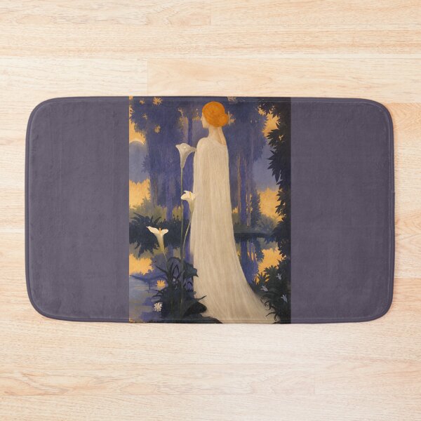 Item preview, Ethereal Art Nouveau Woman by Moonlit Calla Lilies | Romantic Vintage Symbolist Garden Illustration designed and sold by EmiliaBassano.