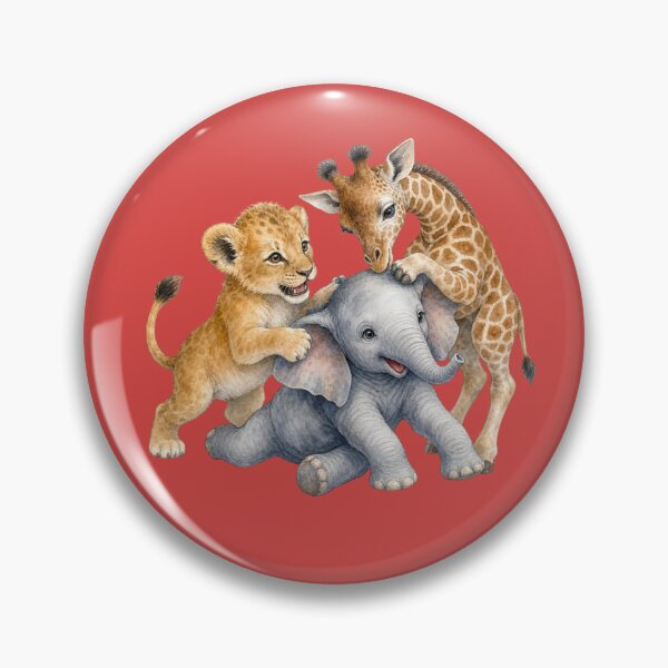 Item preview, Playful Wild Animals | Giraffe Elephant Tiger Nursery Art designed and sold by PAPIRO SIGLO XXI.