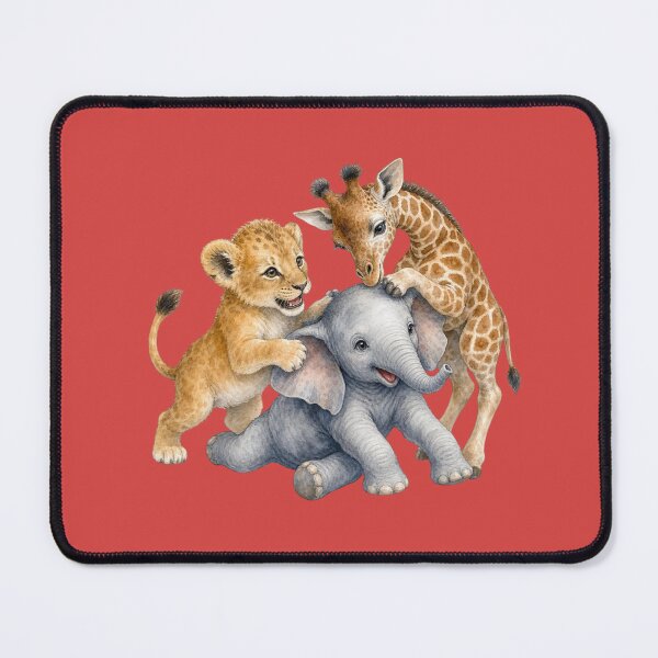 Item preview, Playful Wild Animals | Giraffe Elephant Tiger Nursery Art designed and sold by PAPIRO SIGLO XXI.