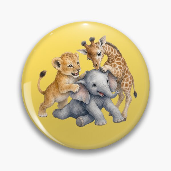 Item preview, Playful African Animals | Giraffe Elephant Tiger Nursery Art designed and sold by PAPIRO SIGLO XXI.