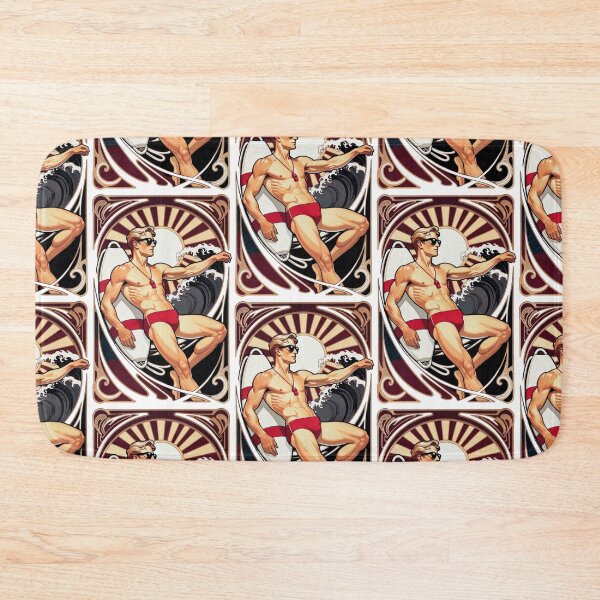 Item preview, Vintage Lifeguard in Red Briefs designed and sold by ZhivanCrimson.