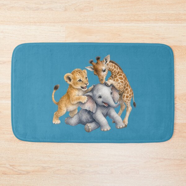 Item preview, Playful African Animals | Giraffe Elephant Tiger Nursery Art designed and sold by PAPIRO SIGLO XXI.