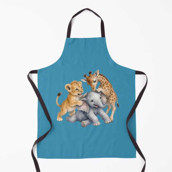 Item preview, Playful African Animals | Giraffe Elephant Tiger Nursery Art designed and sold by PAPIRO SIGLO XXI.