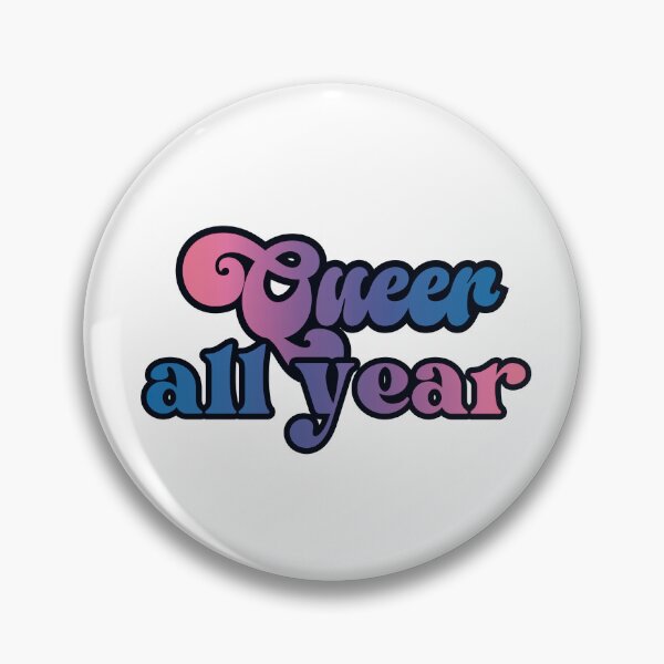 Item preview, Queer all year - bisexual pride flag design designed and sold by art by hannah lang.
