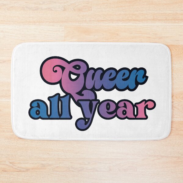 Item preview, Queer all year - bisexual pride flag design designed and sold by art by hannah lang.