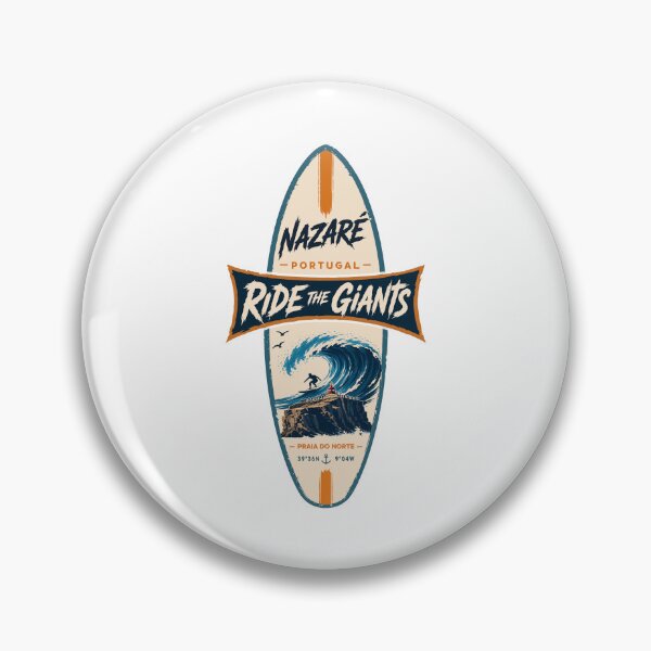Item preview, Nazare Portugal Retro Surfing | Praia do Norte Big Wave Surfer designed and sold by MisterrAB.