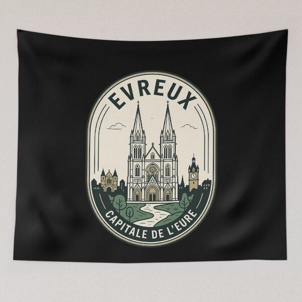 Item preview, Evreux Cathedral Vintage Travel Emblem France designed and sold by k3rstman1.