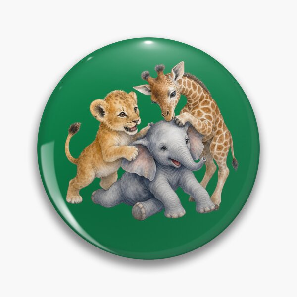 Item preview, Playful African Wild Animals | Giraffe Elephant Tiger Nursery Art designed and sold by PAPIRO SIGLO XXI.