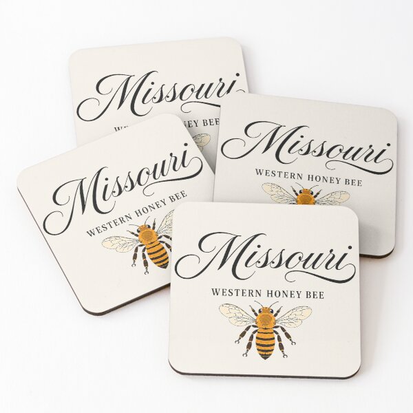Item preview, Missouri Western Honey Bee Vintage State Insect Art Print designed and sold by The-Drip-Studio.
