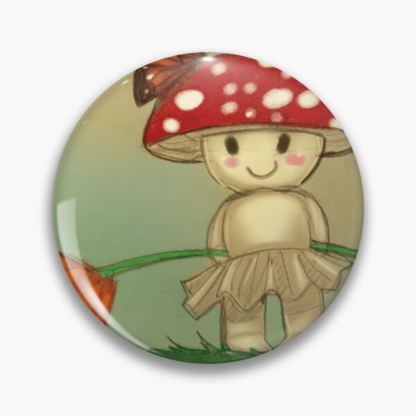 Item preview, Cute Mushroom Sprite Holding Poppy Flower With Butterfly Companion designed and sold by Wildw0od.