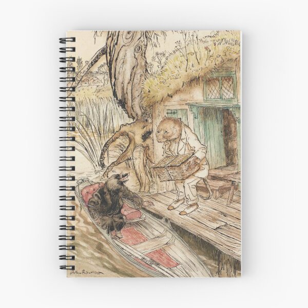 Item preview, Wind in the Willows - Rat and Mole - Arthur Rackham - Wind in the Willows Vintage Illustration Riverbank Scene for Classic Book Lovers designed and sold by RickE.