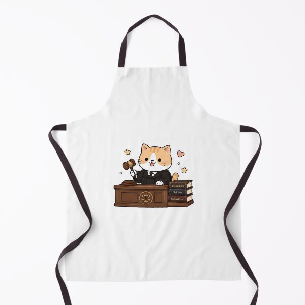 Item preview, Cute Judge Cat Kawaii Lawyer Justice Kitty Courtroom Illustration designed and sold by NoopnyangStudio.