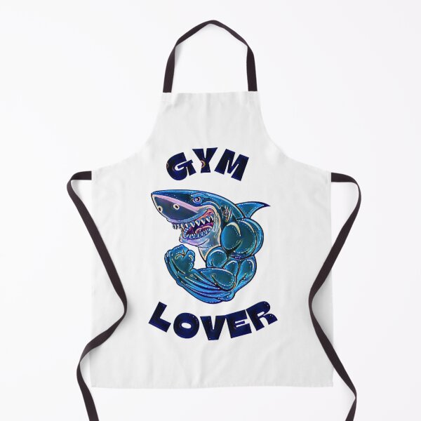 Item preview, Gym Lover Muscular Shark Fitness Bodybuilding Typography Art designed and sold by Dream Weave Studio.