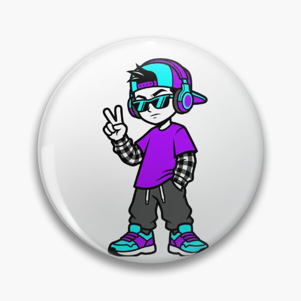 Item preview, Urban Streetwear Boy Vibin Neon Pop Sticker designed and sold by Mr-wow.