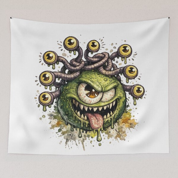 Item preview, Cute One-Eyed Slime Monster – Funny Eyestalk Fantasy Creature designed and sold by AlexLineArt.
