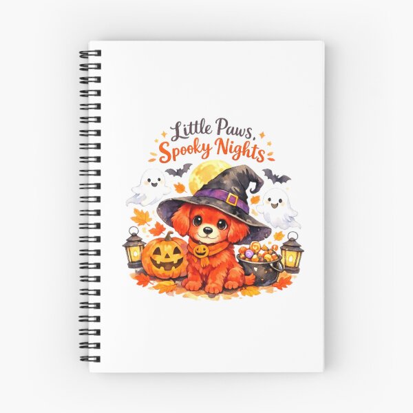 Item preview, Pumpkin Patch Pup Cute Halloween Red Puppy Watercolor Sticker | Fall Dog Lover Gift designed and sold by Obinne.