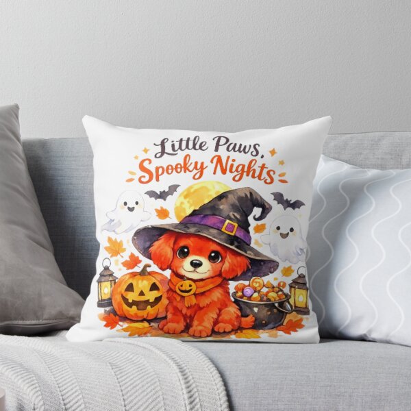 Item preview, Pumpkin Patch Pup Cute Halloween Red Puppy Watercolor Sticker | Fall Dog Lover Gift designed and sold by Obinne.