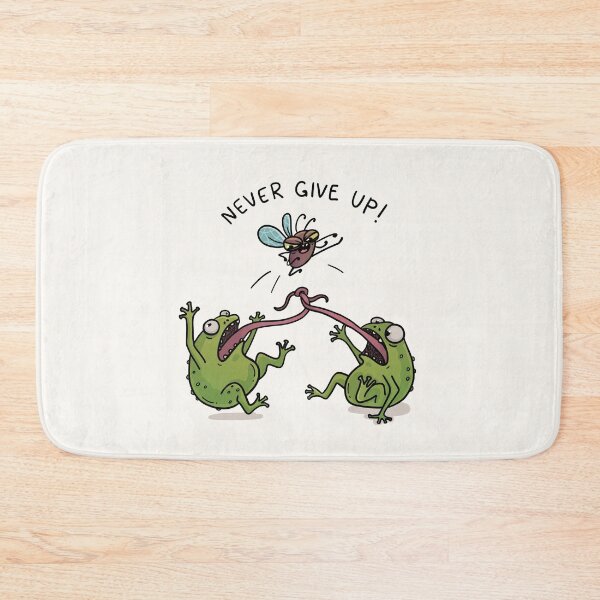 Item preview, Never Give Up Funny Frog T-Shirt | Cute Cartoon Frogs Chasing a Fly, Motivational Animal Illustration designed and sold by Aida Drogan.