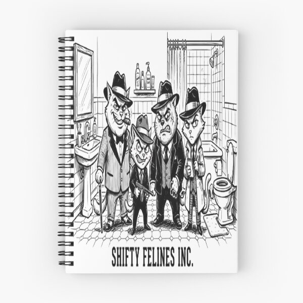 Item preview, Shifty Felines Inc. – Gangster Cats Shower Curtain designed and sold by GraffiCity.