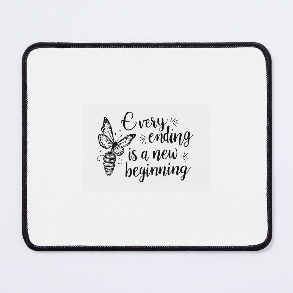 Item preview, Every Ending Is a New Beginning – Butterfly Inspirational Typography Design designed and sold by Alpha-Hood.