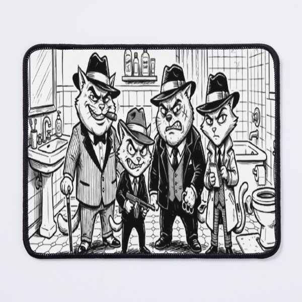 Item preview, Shifty Felines Inc. – Gangster Cats Shower Curtain designed and sold by GraffiCity.