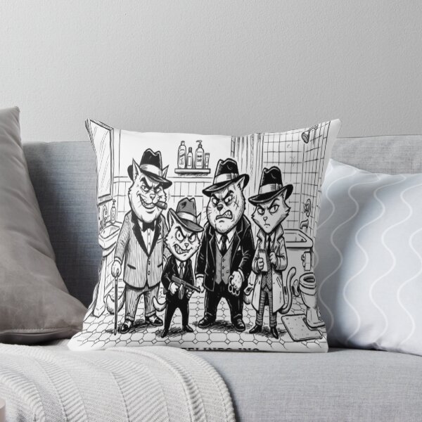 Item preview, Shifty Felines Inc. – Gangster Cats Shower Curtain designed and sold by GraffiCity.