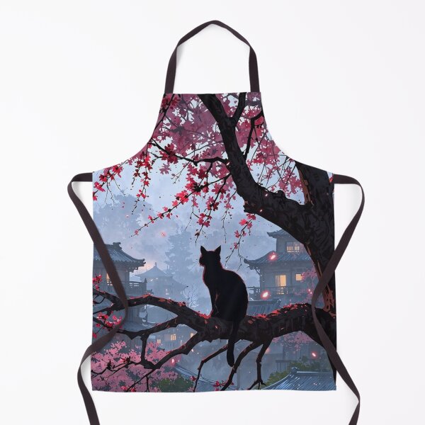 Item preview, Midnight Sakura | Black Cat Beneath Cherry Blossoms designed and sold by Jesus-istheway.