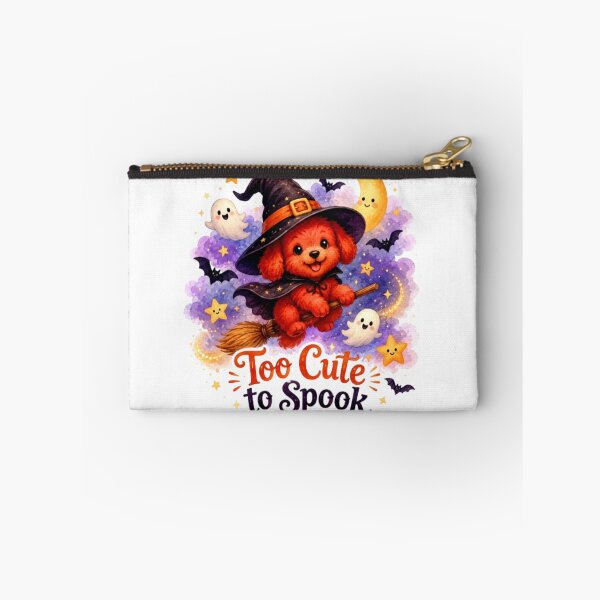 Item preview, Too Cute to Spook Witch Puppy Watercolor Sticker | Cute Halloween Dog Design designed and sold by Obinne.