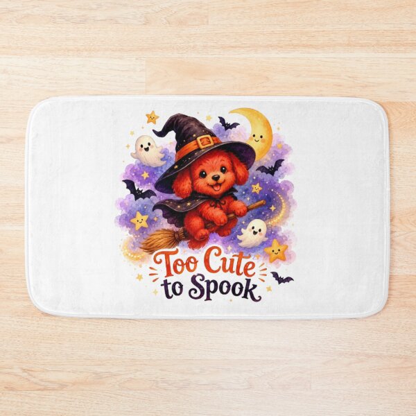Item preview, Too Cute to Spook Witch Puppy Watercolor Sticker | Cute Halloween Dog Design designed and sold by Obinne.