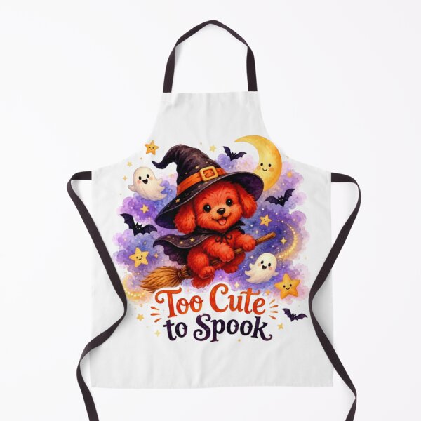 Item preview, Too Cute to Spook Witch Puppy Watercolor Sticker | Cute Halloween Dog Design designed and sold by Obinne.