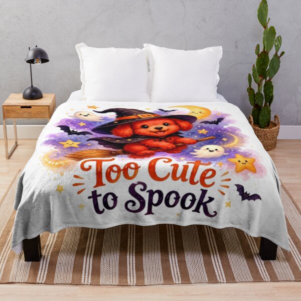 Item preview, Too Cute to Spook Witch Puppy Watercolor Sticker | Cute Halloween Dog Design designed and sold by Obinne.