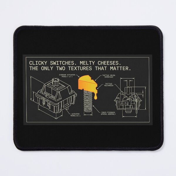 Item preview, Clicky Switches Melty Cheeses Keyboard Blueprint designed and sold by BrutOriginal.