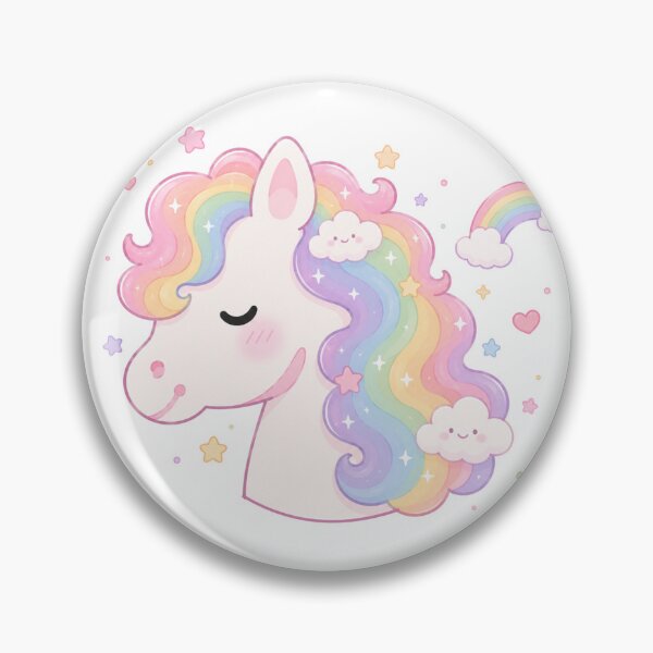 Item preview, Kawaii Rainbow Pony with Cute Clouds designed and sold by Randomundi.