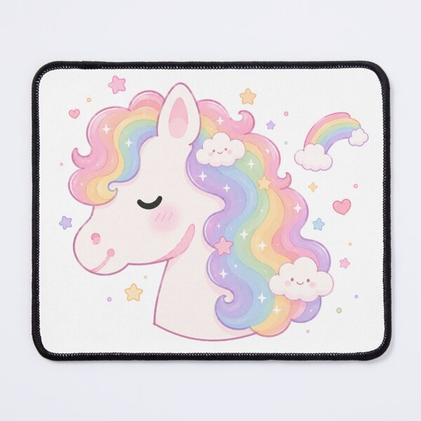 Item preview, Kawaii Rainbow Pony with Cute Clouds designed and sold by Randomundi.