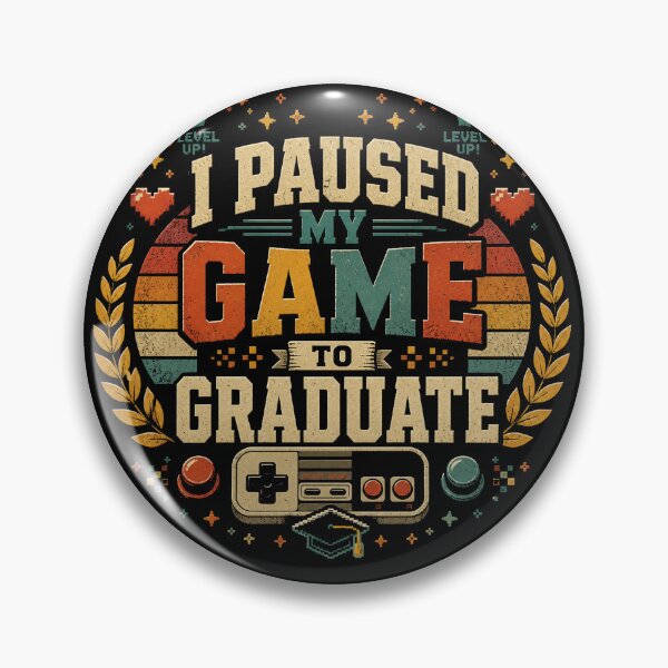 Item preview, I Paused My Game to Graduate – Funny Senior Gamer Graduation Design designed and sold by viectory.