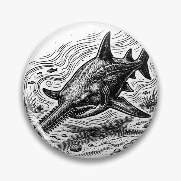 Item preview, Vintage Woodcut Sawfish Illustration designed and sold by DuckOddity.
