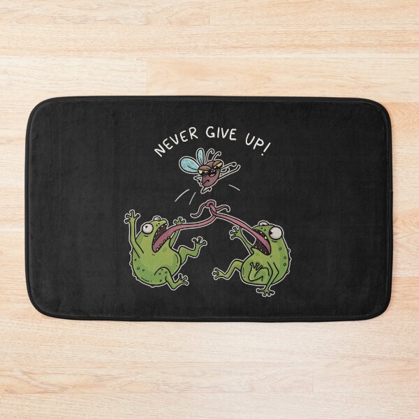 Item preview, Never Give Up Funny Frog T-Shirt | Cute Cartoon Frog Motivation (Dark Version) designed and sold by Aida Drogan.