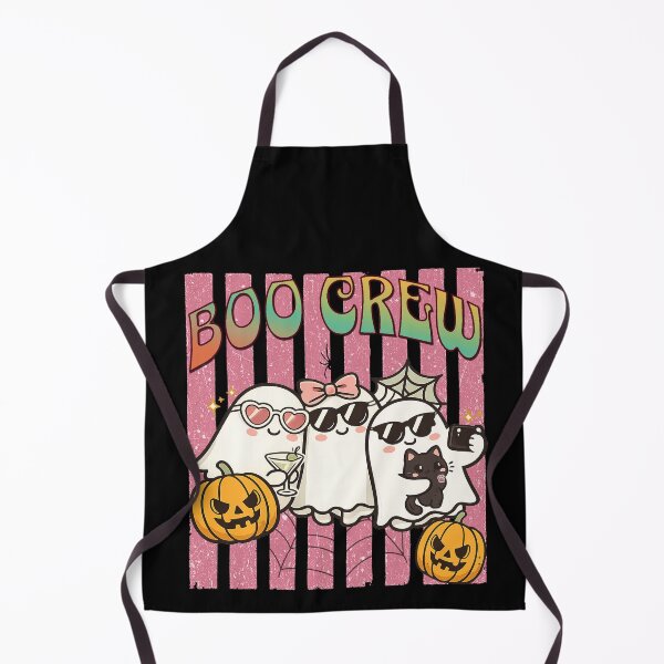 Item preview, Boo Crew Cute Ghost | Pink striped Halloween | Ghost squad designed and sold by Youngkev-arts.