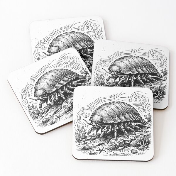 Item preview, Vintage Woodcut Giant Isopod Illustration designed and sold by DuckOddity.