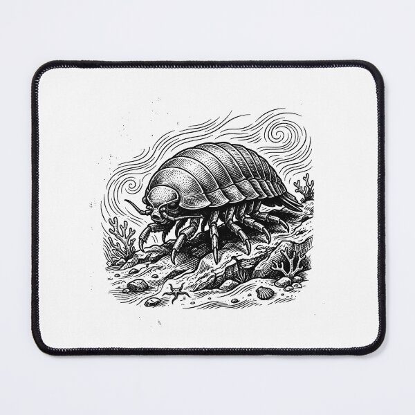 Item preview, Vintage Woodcut Giant Isopod Illustration designed and sold by DuckOddity.