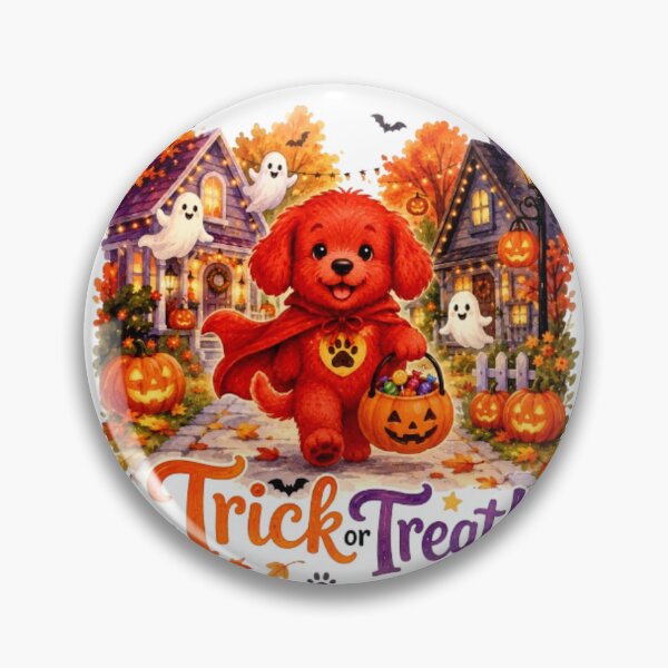 Item preview, Trick or Treat Cute Puppy Halloween Sticker | Watercolor Dog Lover Fall Design designed and sold by Obinne.