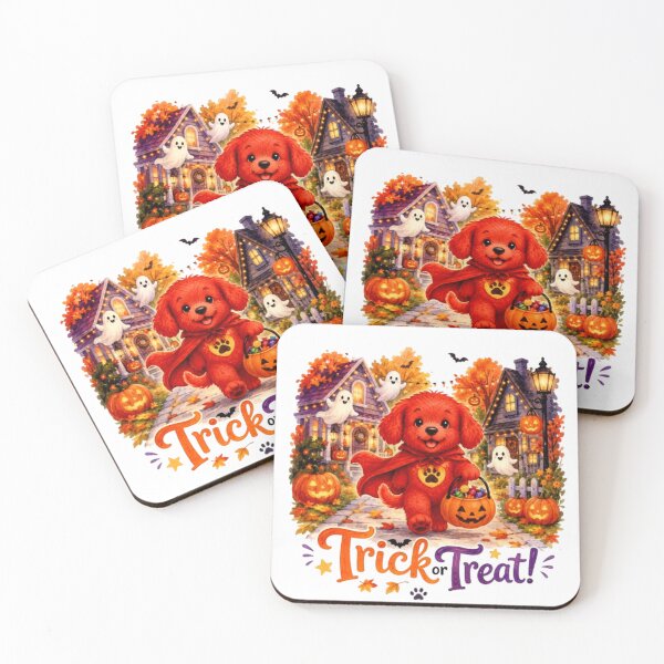 Item preview, Trick or Treat Cute Puppy Halloween Sticker | Watercolor Dog Lover Fall Design designed and sold by Obinne.