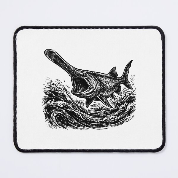 Item preview, Vintage Woodcut Paddlefish Illustration designed and sold by DuckOddity.