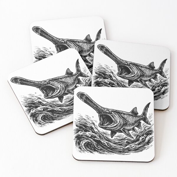 Item preview, Vintage Woodcut Paddlefish Illustration designed and sold by DuckOddity.