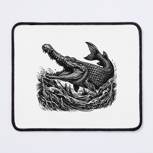 Item preview, Vintage Woodcut Alligator Gar Illustration designed and sold by DuckOddity.